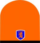 Orange Beanie - Blue Logo